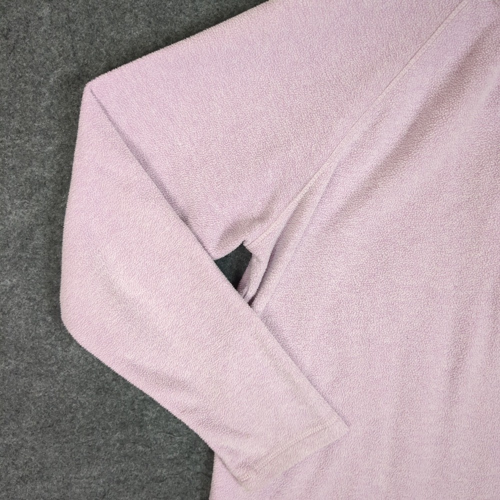 Eddie Bauer Womens Fleece Pullover 1/4 Zip Lavender Purple Mock Neck‎ Size L - Picture 3 of 12